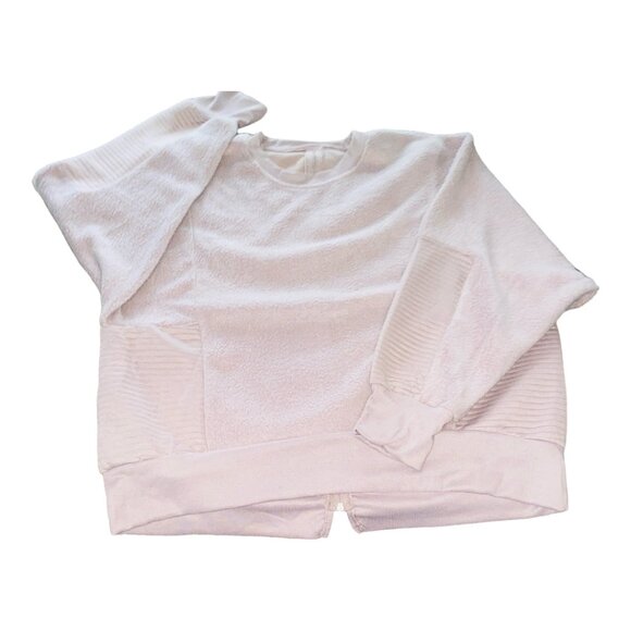 NWT TAHARI SPORT Lilac Long Sleeve w Thumbholes Fuzzy Back Zip Shirt Top 2X - Picture 1 of 5